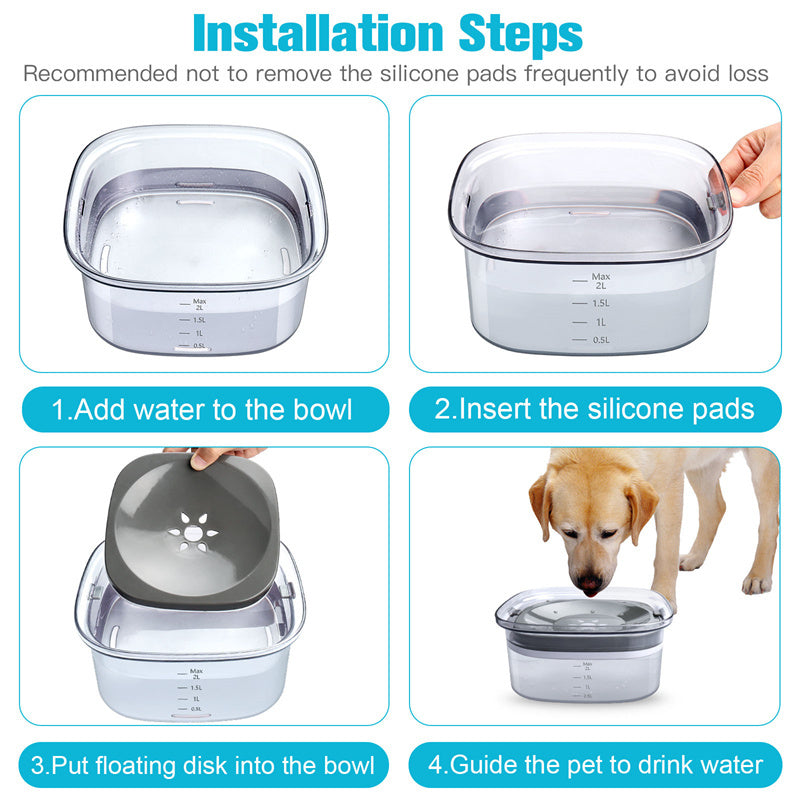 70oz auslaufdichte Hundewasserflasche mit sichtbarem Wasserstand | Brehn