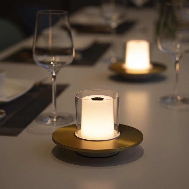 Glas Kerzen Tischlampe | Brehn