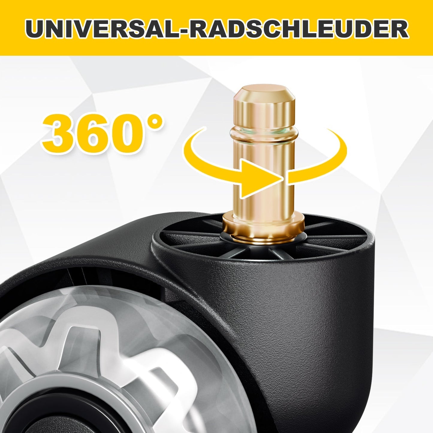 5 Stück BürostuhlRollen Drehstuhlrollen 10mm x 22mm | Brehn