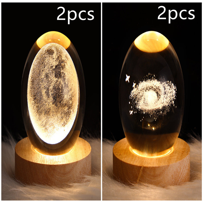 3D Galaxy Kristallkugel LED Nachtlicht | Brehn