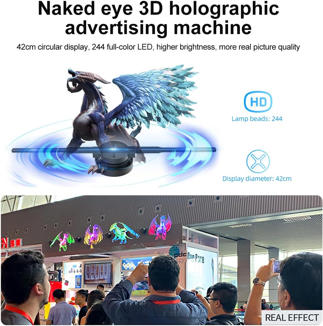 3D Hologram LED Ventilator Projektor | Brehn