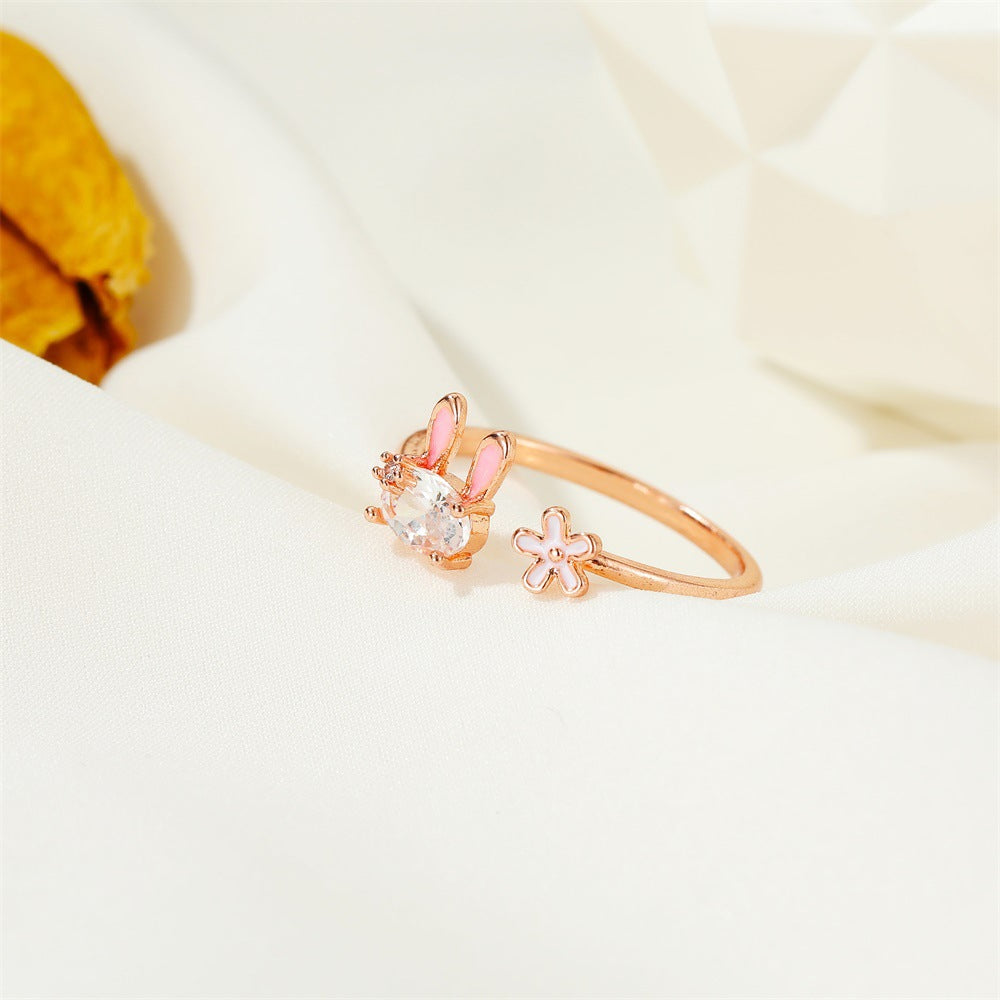 Brehn | Magischer Strahlender Hasen Charm Ring