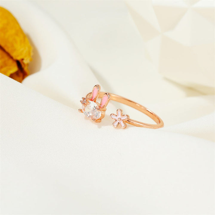 Brehn | Magischer Strahlender Hasen Charm Ring