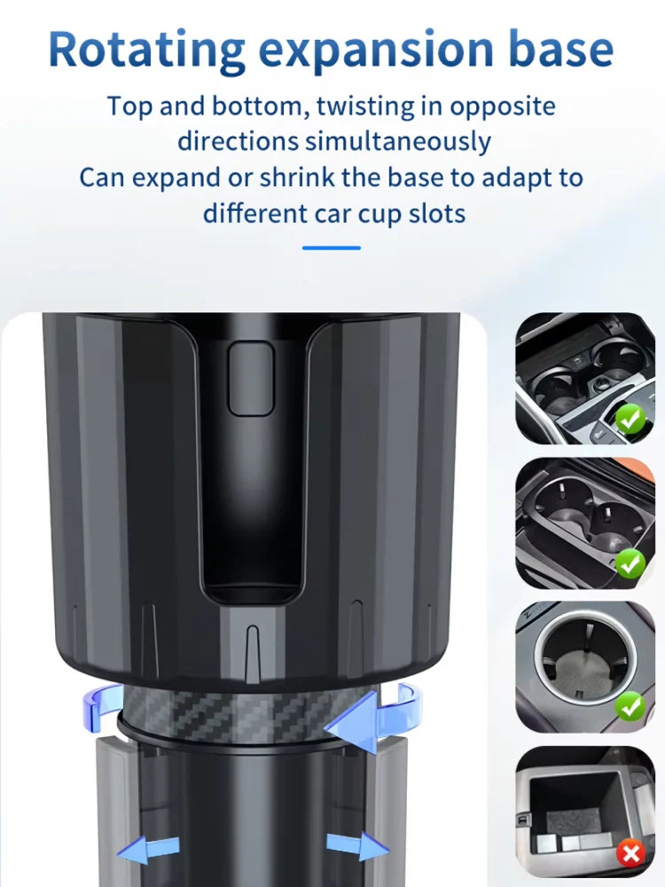 2-in-1 Auto Becherhalter Ventilator mit einstellbarer Kühlung und USB-Ladung | Brehn