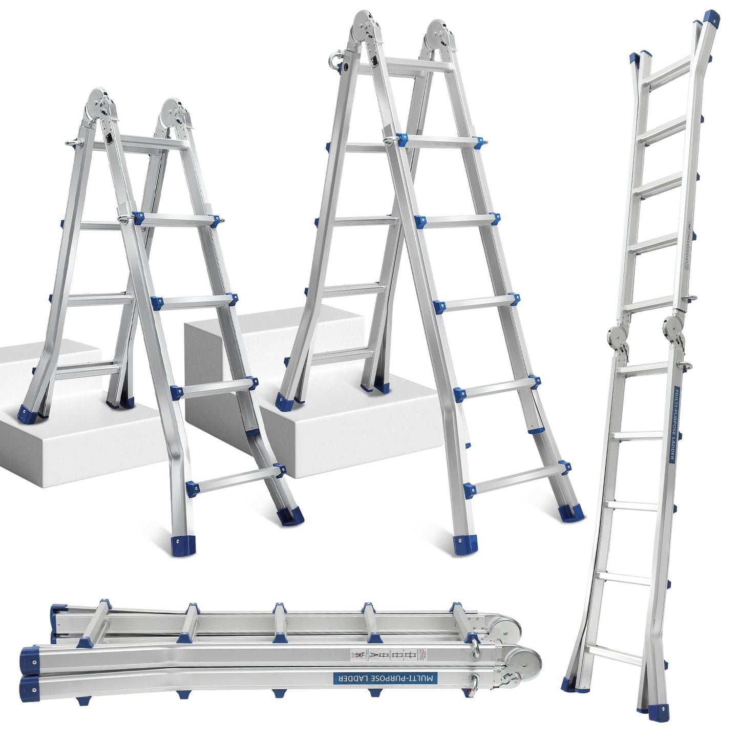 Teleskopleiter Multifunktionsleiter 3 in 1 Aluleiter | Brehn