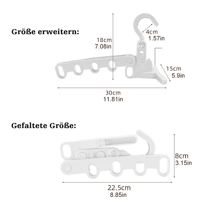 Tragbarer faltbarer Reise-Kleiderbügel | Brehn