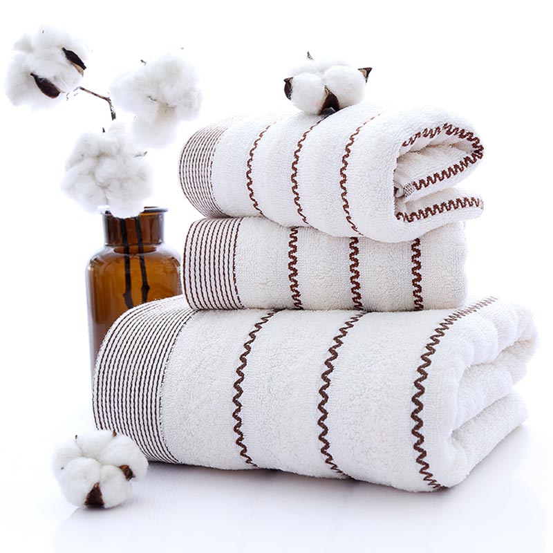Gestreiftes Badetuch Badetuch Set 100% Baumwolle | Brehn