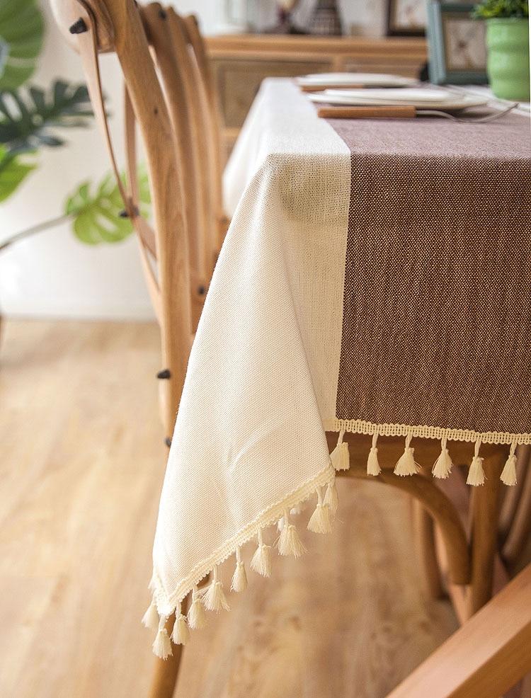 Dekorative Leinentischdecke mit Quaste | Brehn