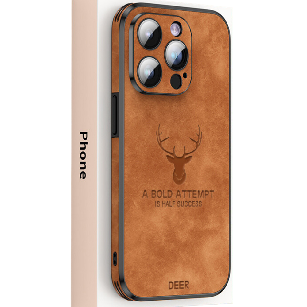 Brehn | Deer - Luxuriöse Leder-iPhone-Hülle mit stilvollem Design und stoßfestem Schutz