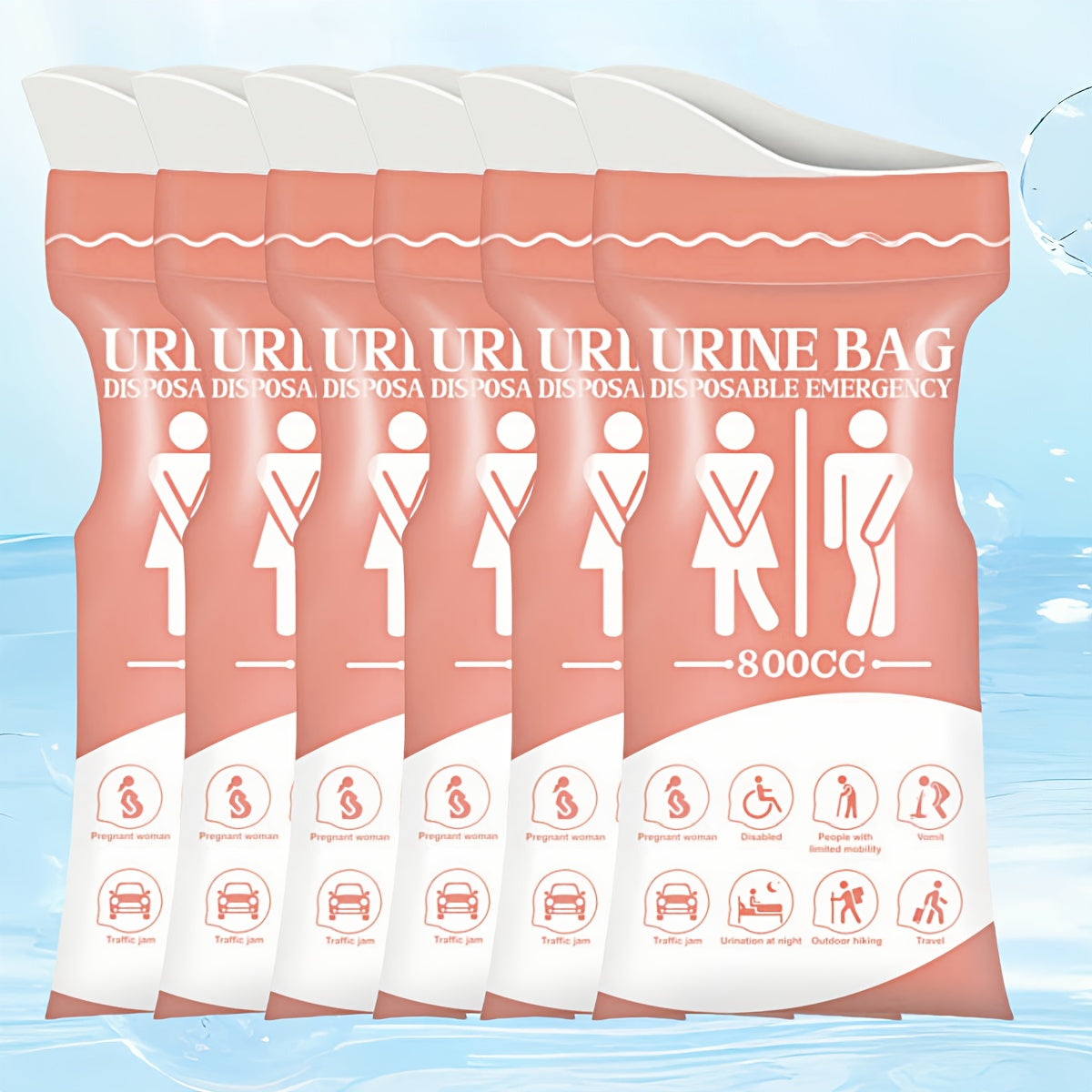 Einweg Urinbeutel 800 ml für Auto & Reisen | Brehn
