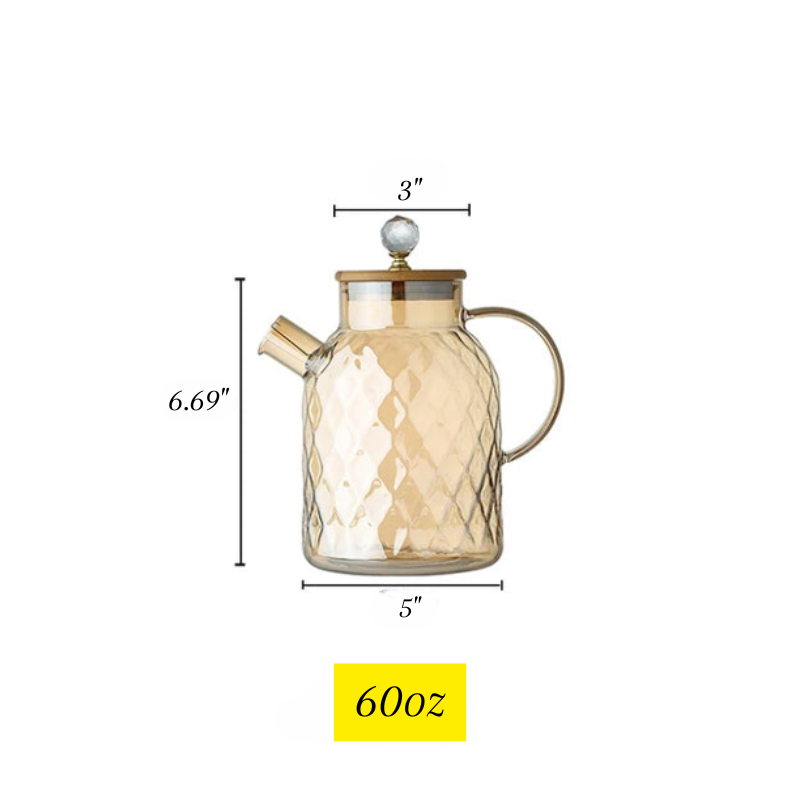 Diamanttextur-Oberfläche Glas Wasserkocher Hitzebeständiges Dickes Glas | Brehn
