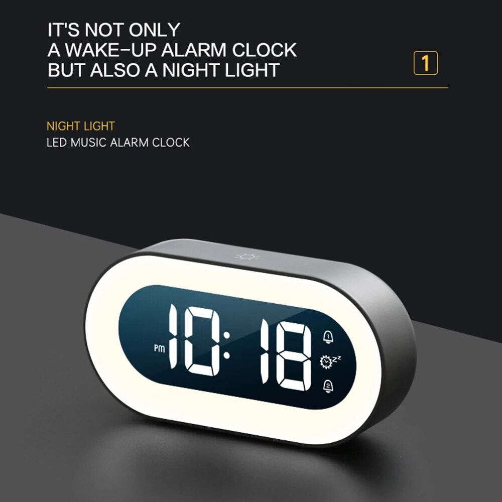Digitaler Wecker mit Nachtlicht – Lumino