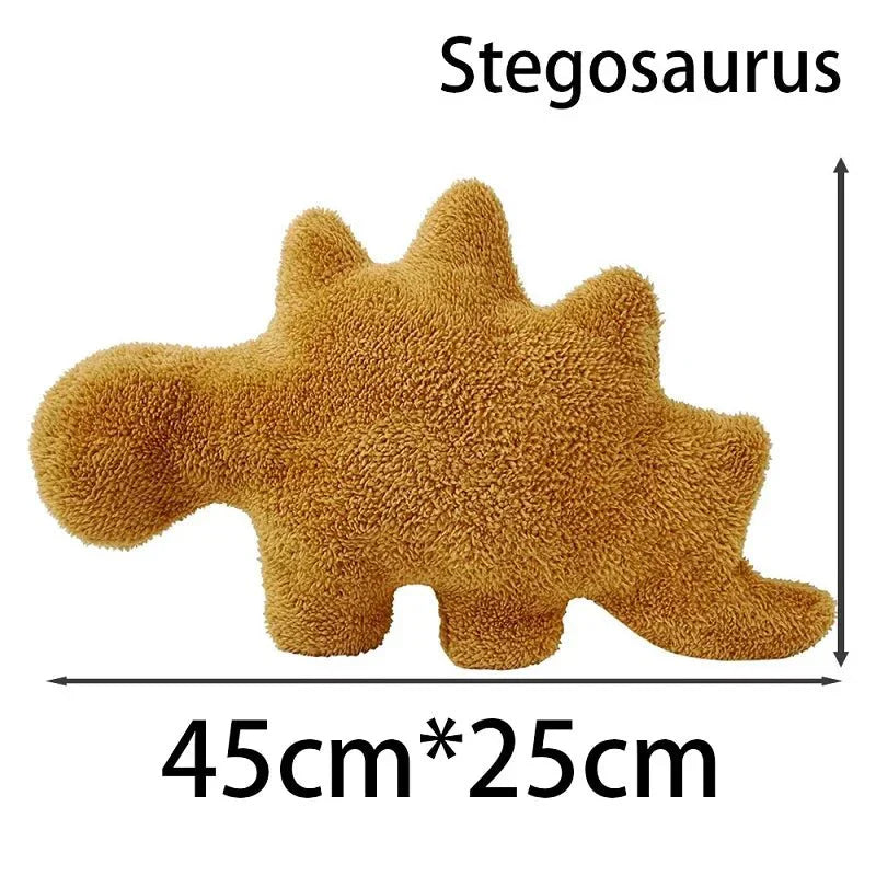 Dino-Nugget-Plüschkissen: Niedliches Dino-Chicken-Nugget-Kissen