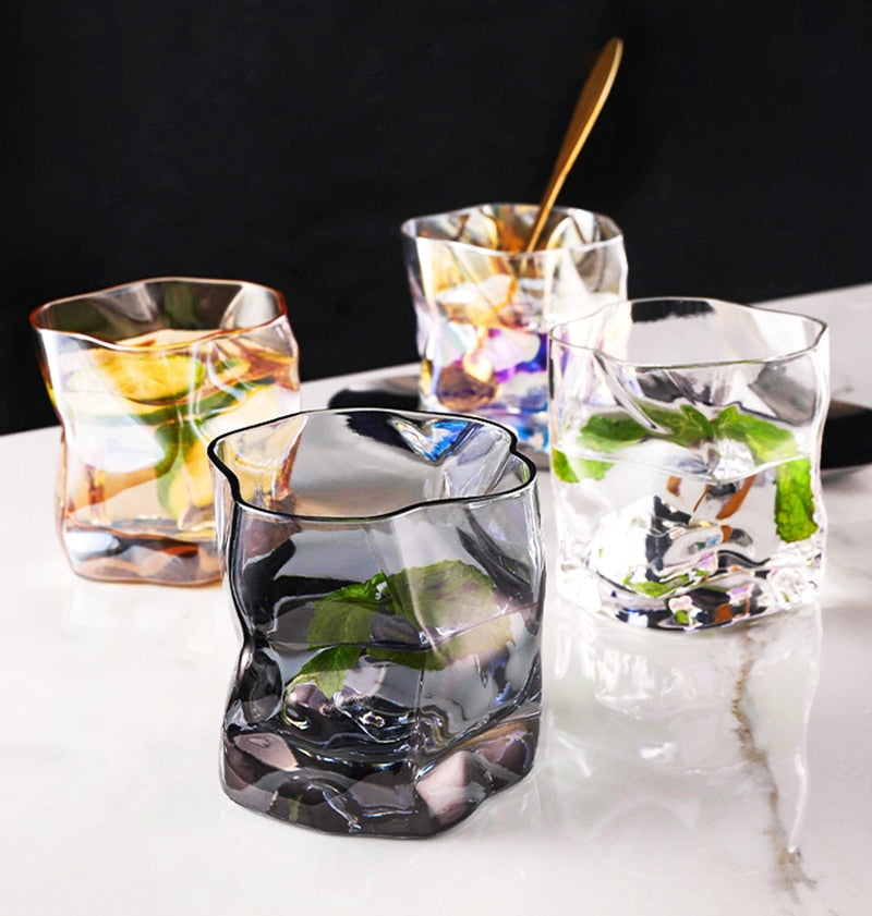 Brehn | Verzerrte Textur Whisky Glas Set