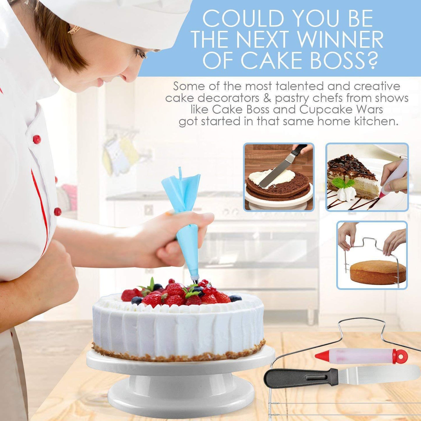 DIY Kuchen Drehteller Sahne Dekoration Zubehör Spatel Set Backwerkzeug | Brehn