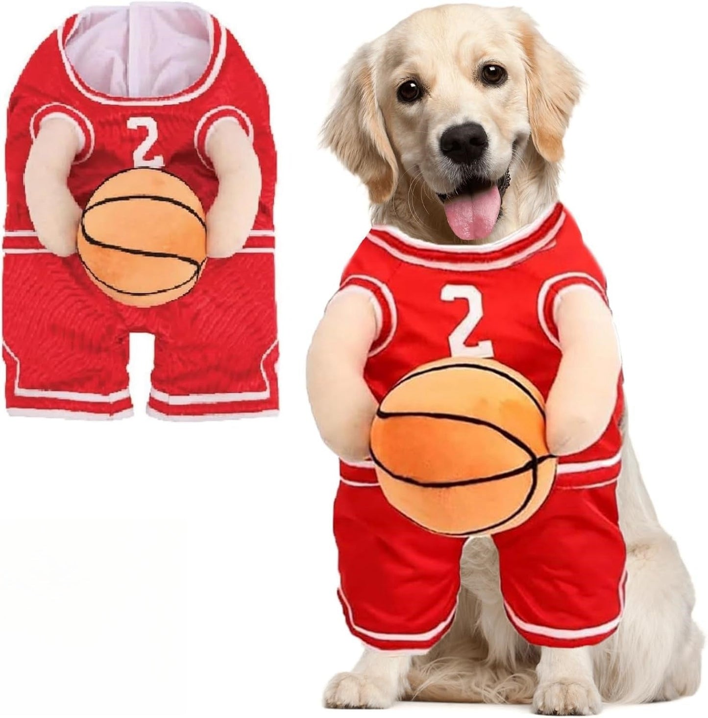 Brehn | PawChic Luxe Hund Basketball Set | Stylisches Outfit mit passendem Ball für aktive Welpen