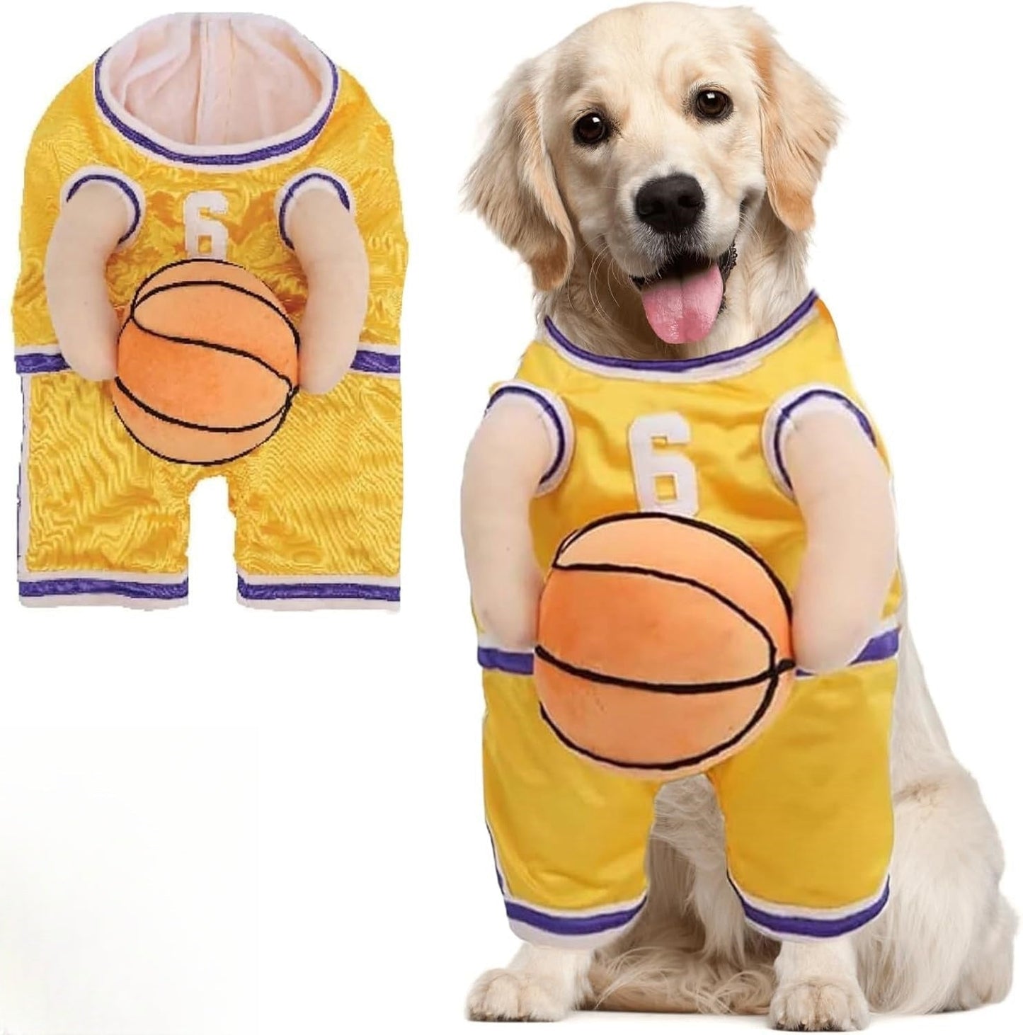 Brehn | PawChic Luxe Hund Basketball Set | Stylisches Outfit mit passendem Ball für aktive Welpen
