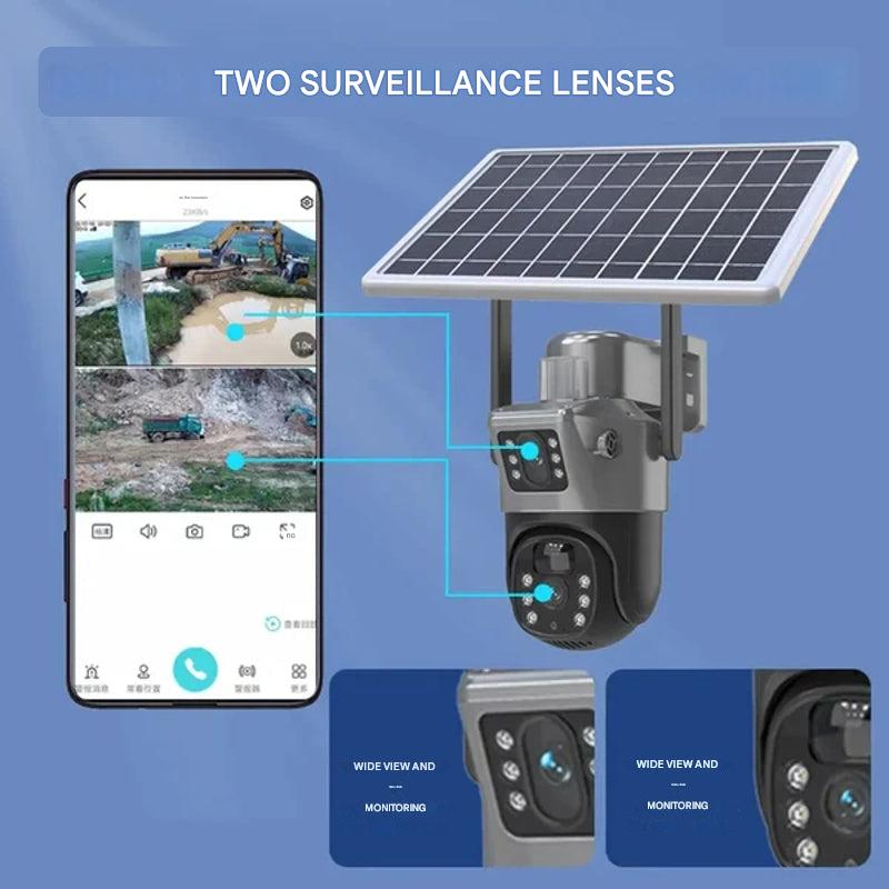 DualGuard Solar 4K – Drahtlose 4K Sicherheitskamera mit Solarpanel und 4G | Brehn