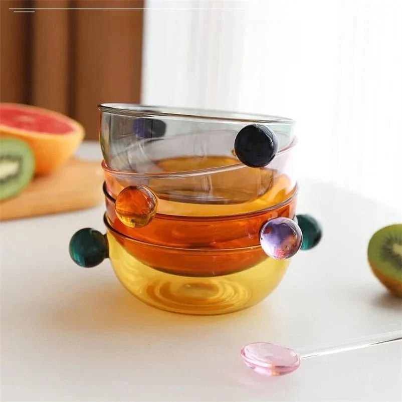 Doppelballgriff Farbglas Schüssel Umweltfreundliches Design | Brehn
