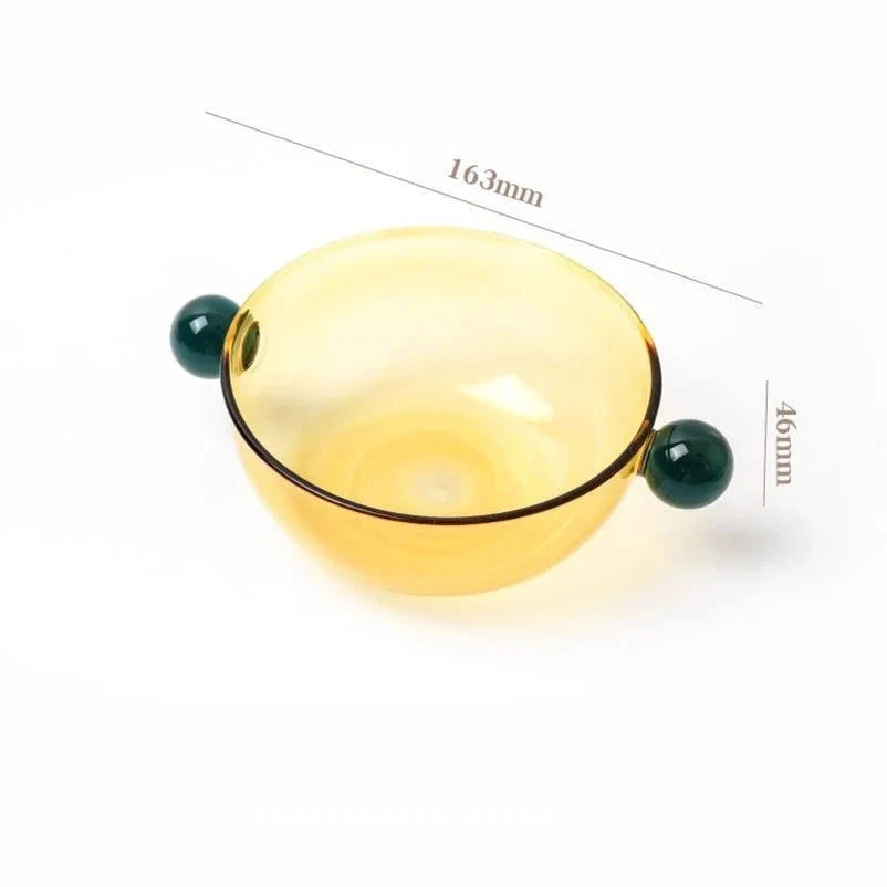 Doppelballgriff Farbglas Schüssel Umweltfreundliches Design | Brehn