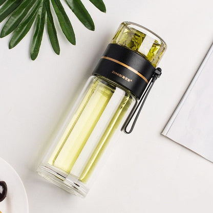 Doppelwandige Glaswasserflaschen Teefilterflasche Tee-Trennbecher | Brehn