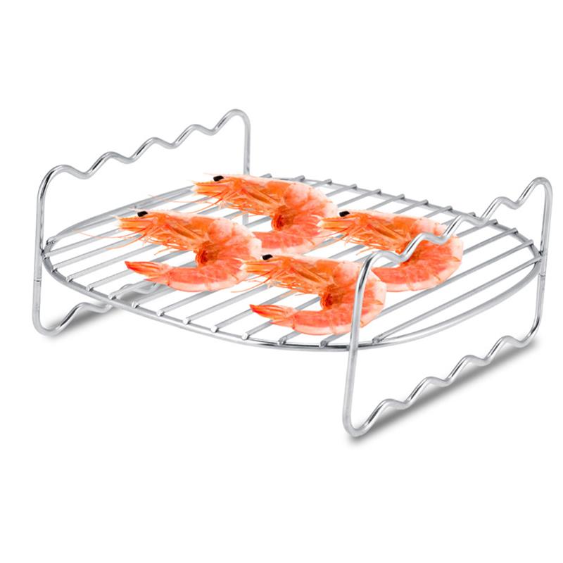 Doppelschichtige Edelstahlspieße Grillrost BBQ-Tablett | Brehn