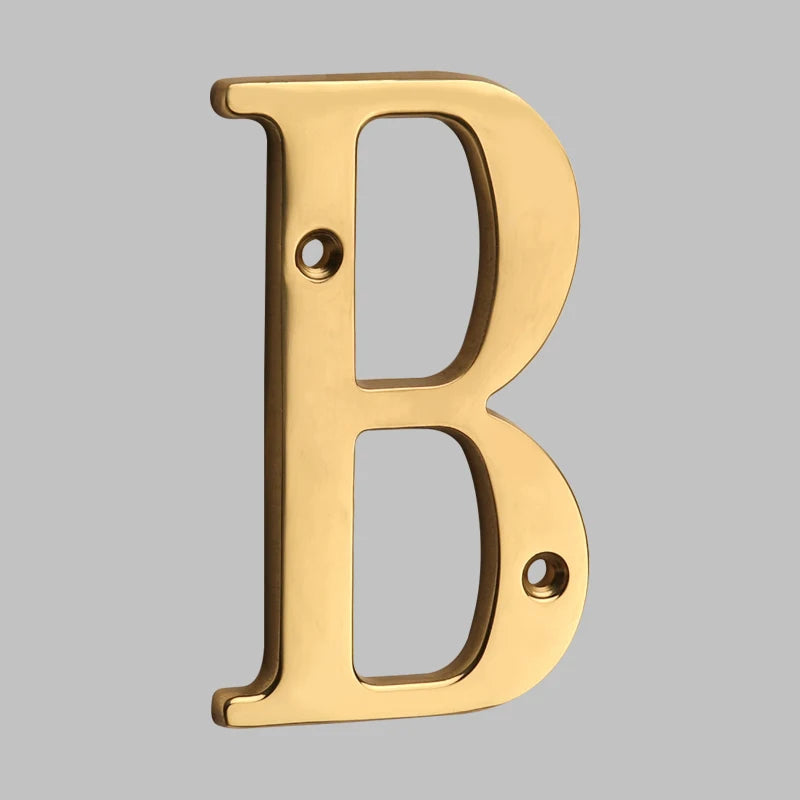 Traditional house door numbers made of solid brass