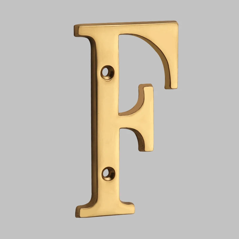 Traditional house door numbers made of solid brass