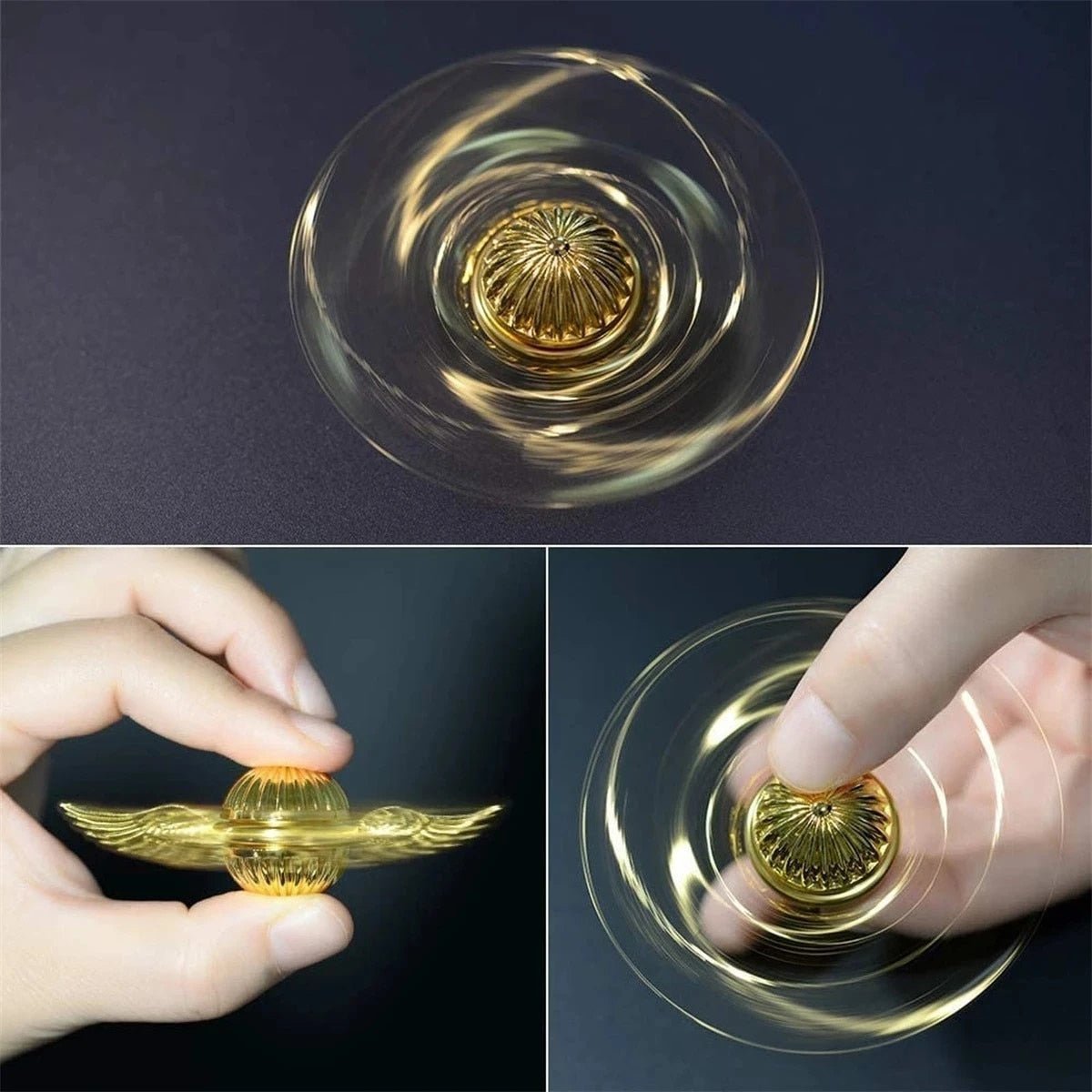 Goldene Schnatz Spinner - Stress und Angst abbauen - Ein magischer Entspannungshelfer! | Brehn