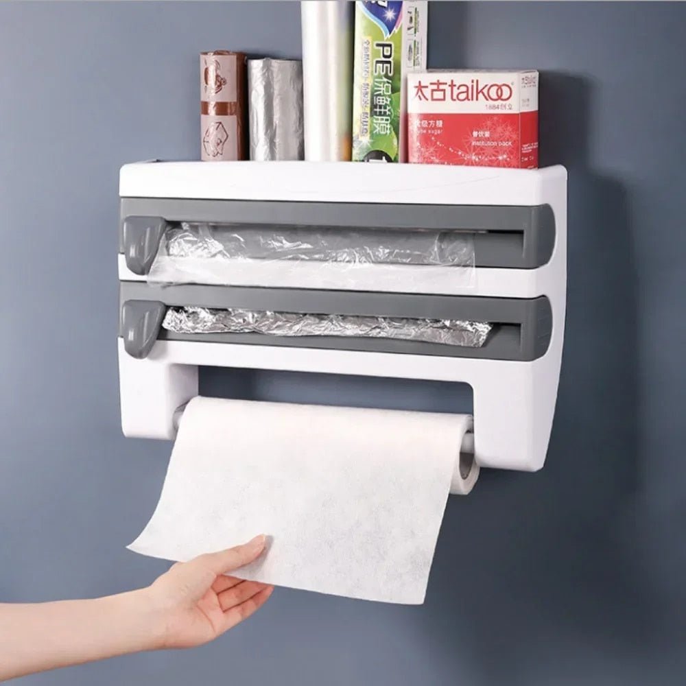 WrapHub - Praktischer Dispenser - Frischhaltefolie und Küchenpapier - Platzersparnis | Brehn