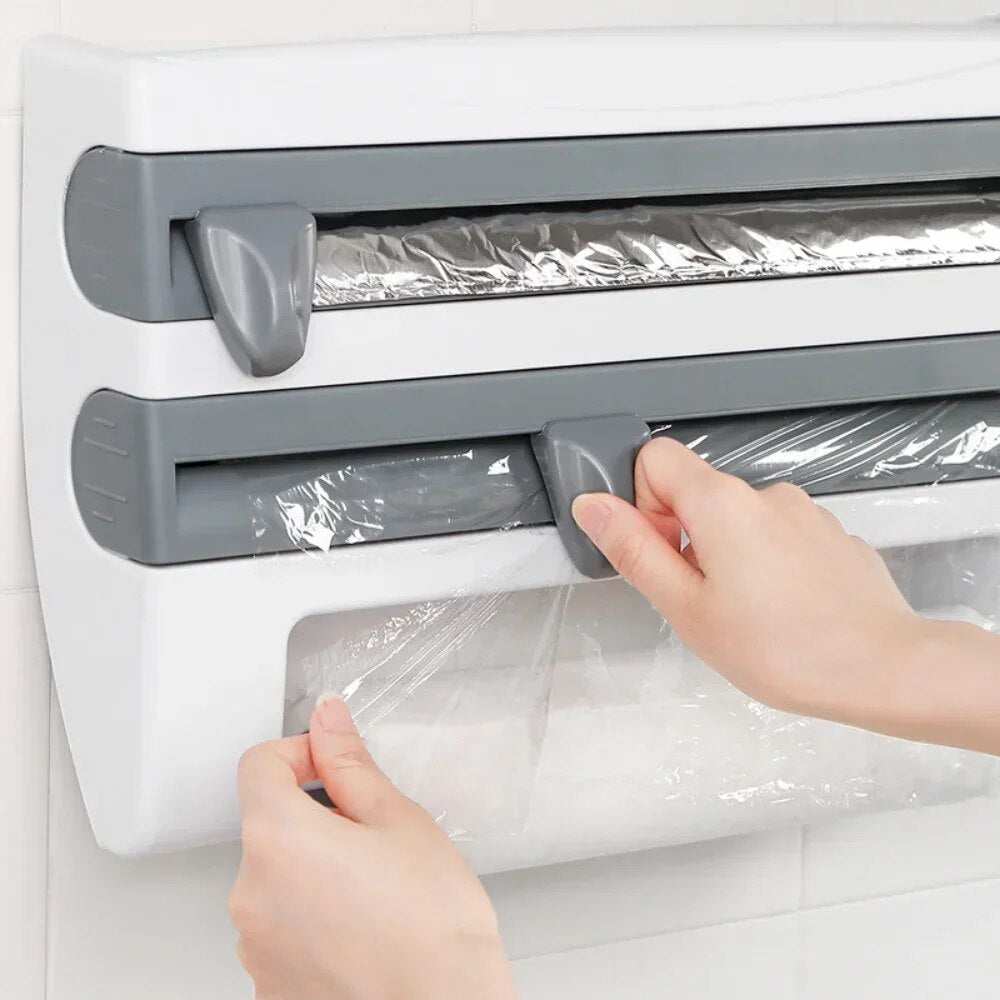 WrapHub - Praktischer Dispenser - Frischhaltefolie und Küchenpapier - Platzersparnis | Brehn