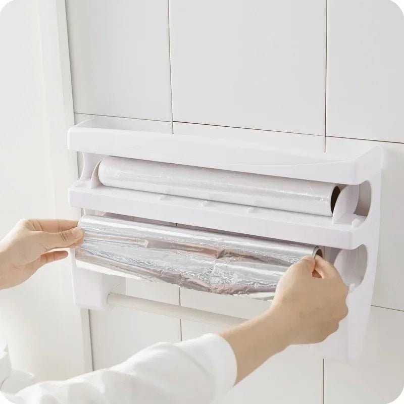 WrapHub - Praktischer Dispenser - Frischhaltefolie und Küchenpapier - Platzersparnis | Brehn