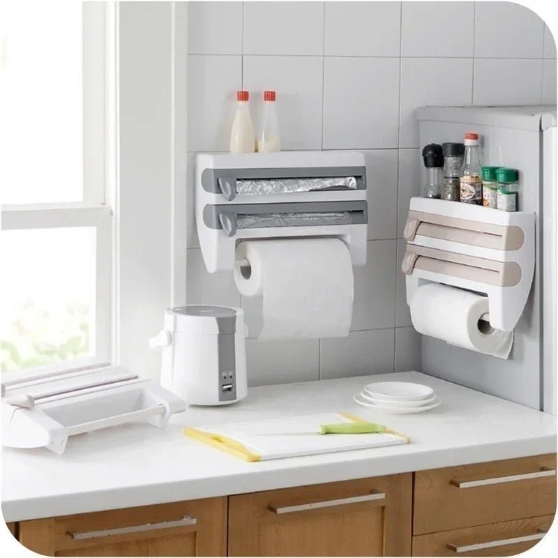 WrapHub - Praktischer Dispenser - Frischhaltefolie und Küchenpapier - Platzersparnis | Brehn