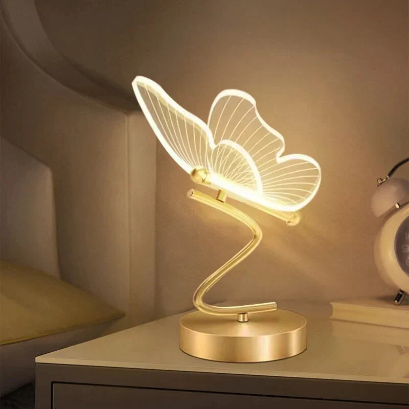 Brehn | Luxus Schmetterling LED Tischlampe - ButterflyLuxe