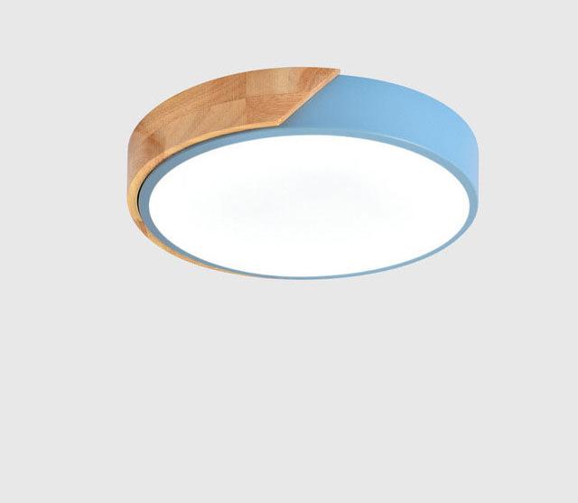 Minimalistische Runde LED Deckenleuchte mit Holzdekor – Modernes Design, Dimmbar | Brehn