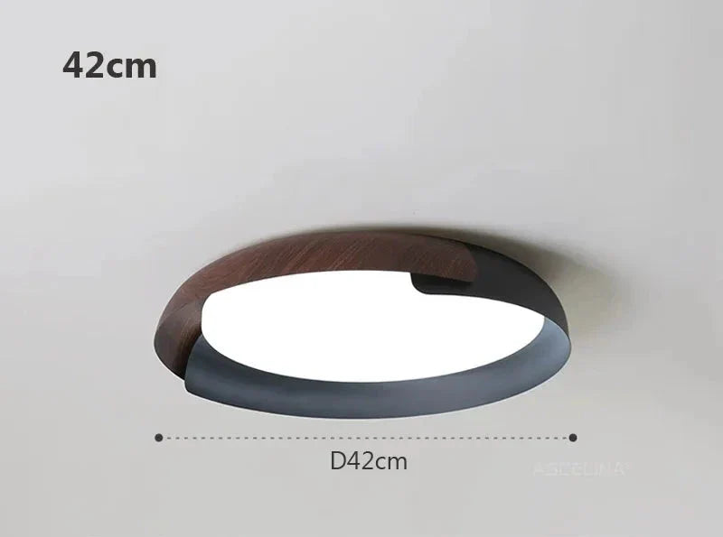Moderne Deckenleuchte mit Holzmuster – Stilvolle LED Beleuchtung für Wohnzimmer | Brehn