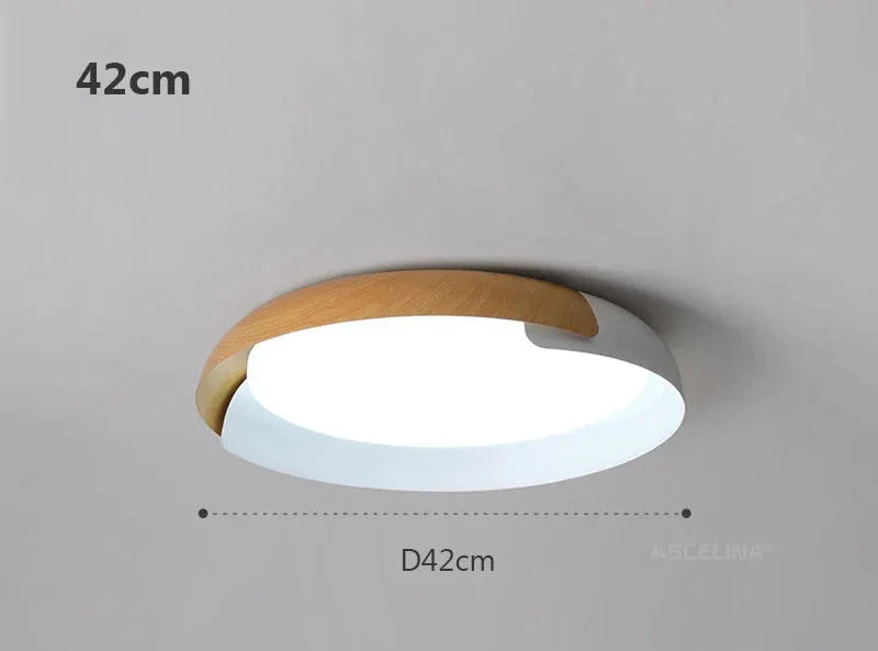 Moderne Deckenleuchte mit Holzmuster – Stilvolle LED Beleuchtung für Wohnzimmer | Brehn