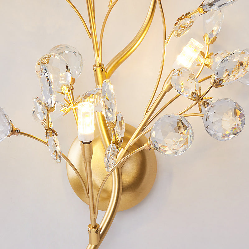 Moderne Blumen Wandleuchte aus Kristall – Elegante Wandbeleuchtung für Wohnräume | Brehn