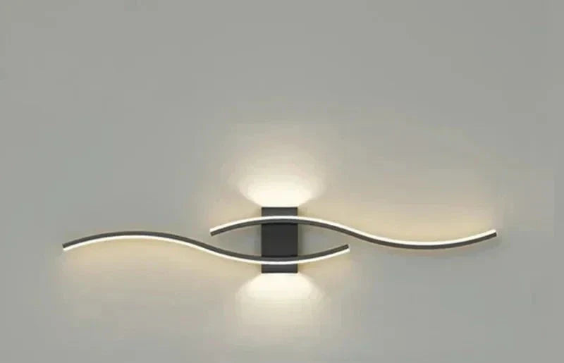 Moderne LED Wandleuchte – Wellenförmiges Design, Minimalistischer Stil | Brehn