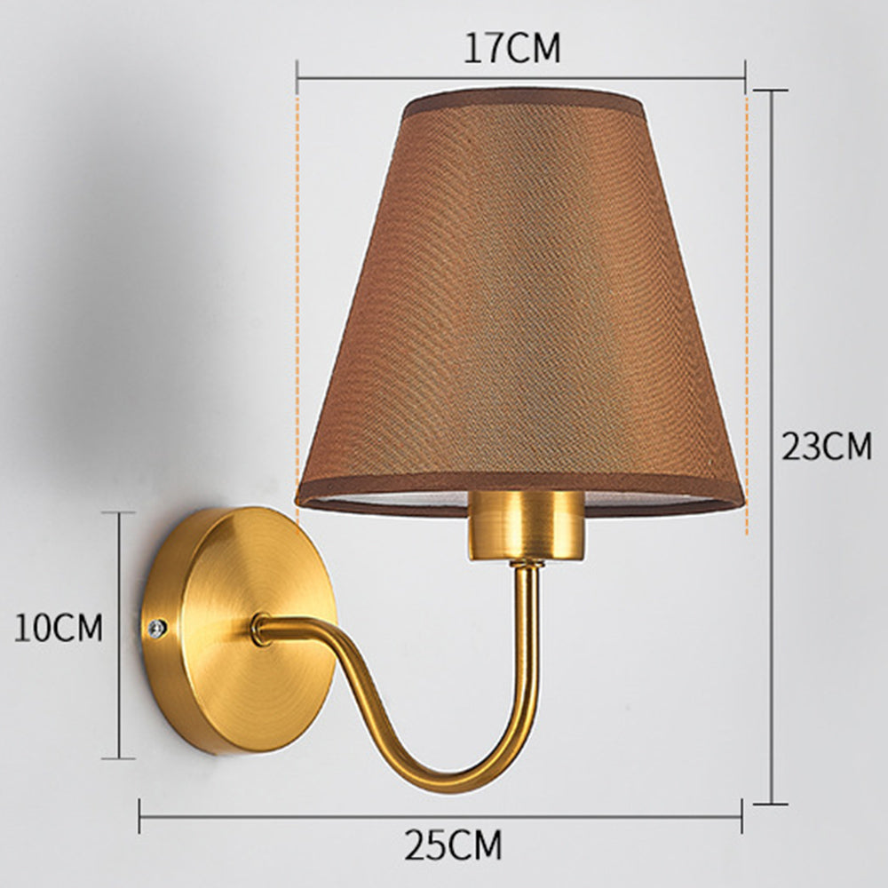 Elegante Wandleuchte aus Stoff für Vintage-Interieur – Stilvolle Beleuchtung für Wohnzimmer und Schlafzimmer | Brehn