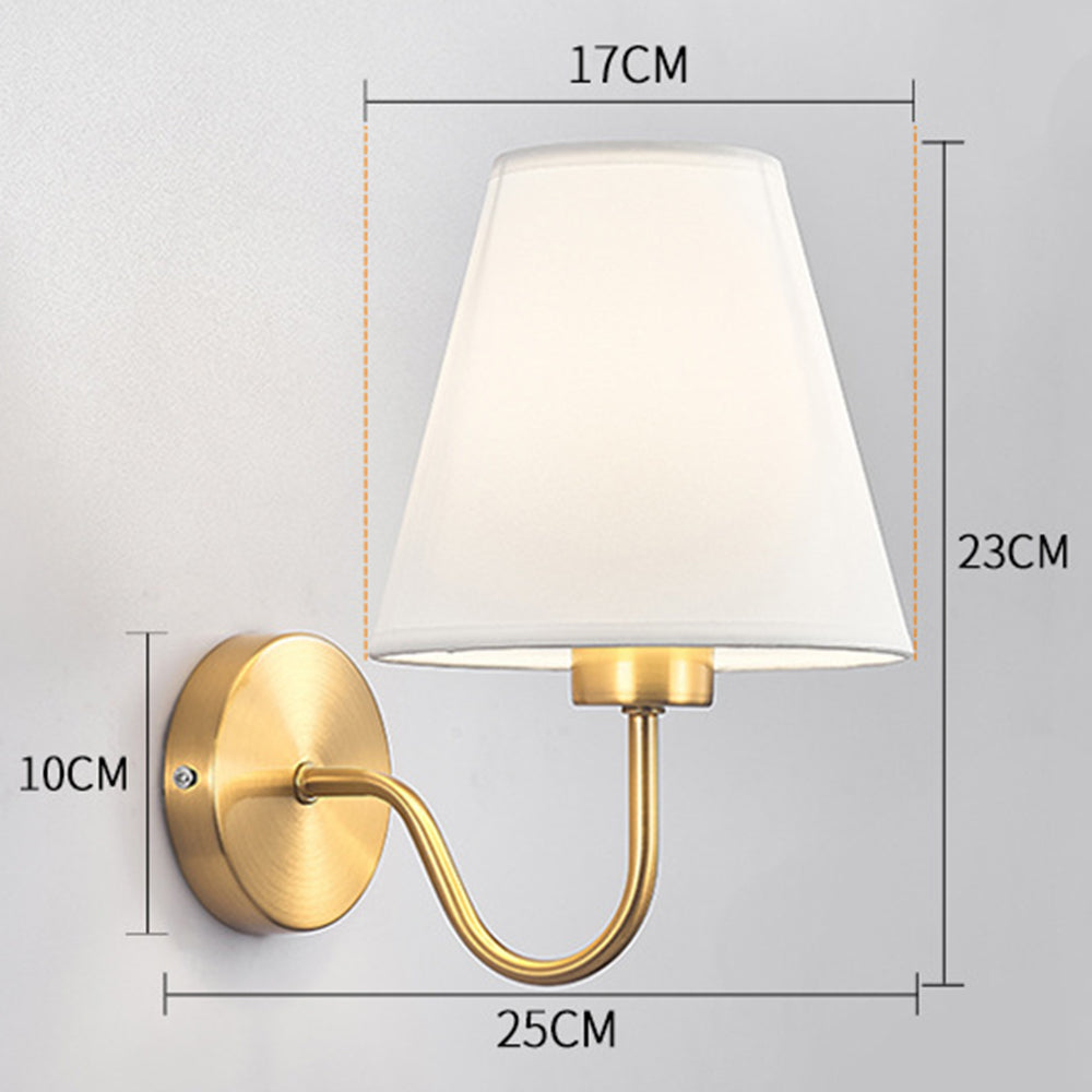 Elegante Wandleuchte aus Stoff für Vintage-Interieur – Stilvolle Beleuchtung für Wohnzimmer und Schlafzimmer | Brehn