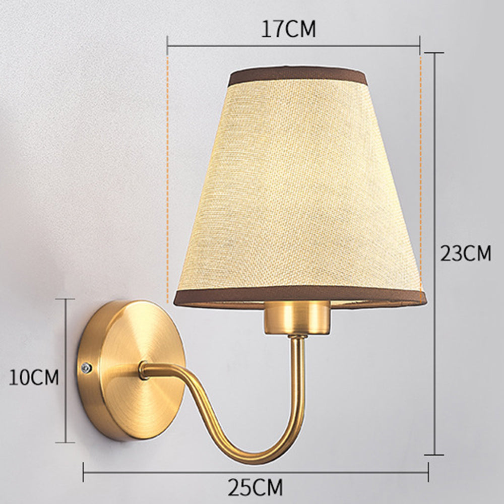 Elegante Wandleuchte aus Stoff für Vintage-Interieur – Stilvolle Beleuchtung für Wohnzimmer und Schlafzimmer | Brehn