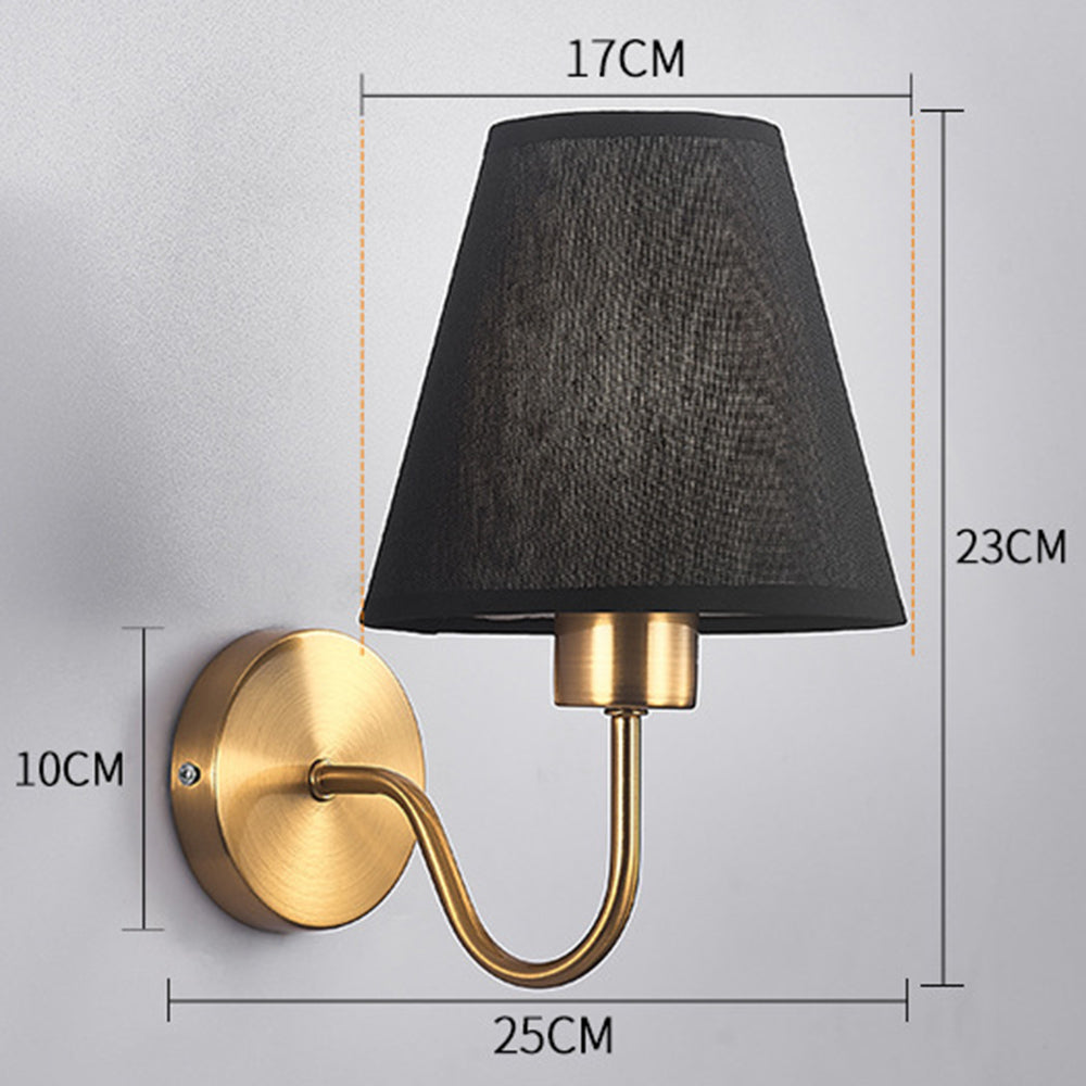 Elegante Wandleuchte aus Stoff für Vintage-Interieur – Stilvolle Beleuchtung für Wohnzimmer und Schlafzimmer | Brehn
