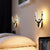 Wandlampe im skandinavischen Stil mit Hirschgeweih-Dekoration, moderne LED Beleuchtung | Brehn