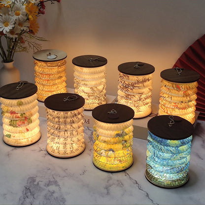 Faltbare LED-Laterne mit kompaktem Design – Tragbare dekorative Lampe für Innen- und Außenbereiche | Brehn