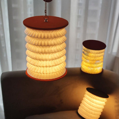 Faltbare LED-Laterne mit kompaktem Design – Tragbare dekorative Lampe für Innen- und Außenbereiche | Brehn