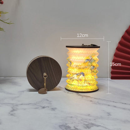 Faltbare LED-Laterne mit kompaktem Design – Tragbare dekorative Lampe für Innen- und Außenbereiche | Brehn