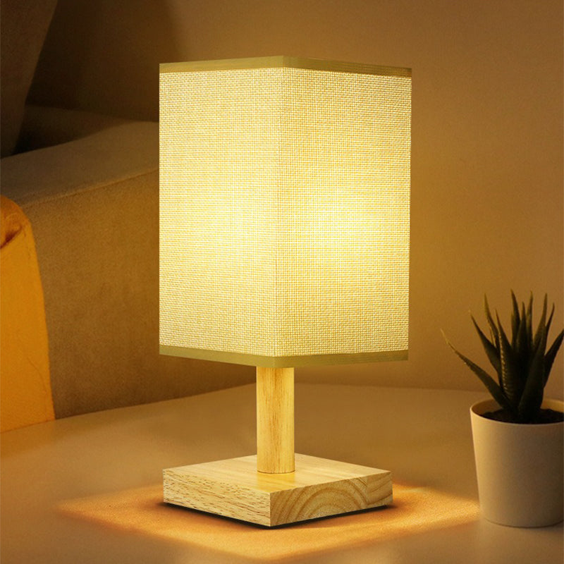 USB-Tischlampe mit Stoffschirm – Moderne LED-Nachttischlampe für Schlafzimmer und Büro | Brehn