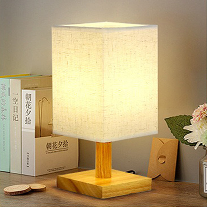USB-Tischlampe mit Stoffschirm – Moderne LED-Nachttischlampe für Schlafzimmer und Büro | Brehn