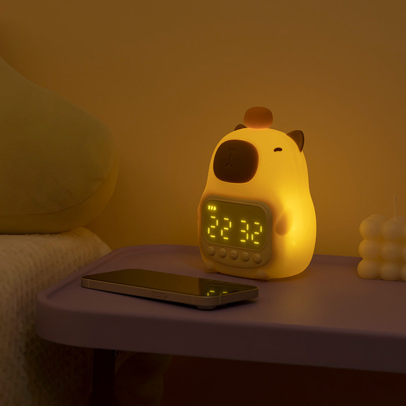 Niedliches Capybara Nachtlicht LED – Kinder Wecker & Nachtlampe für Schlafzimmer | Brehn